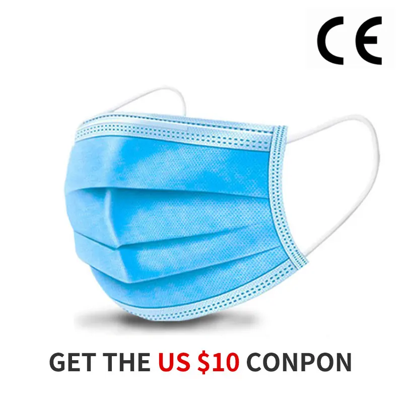 

Non-woven Dust Mask 3 Layer Disposable protective mask Prevent Bacteria Face Mouth Masks Disposable Ear loop Face Masks