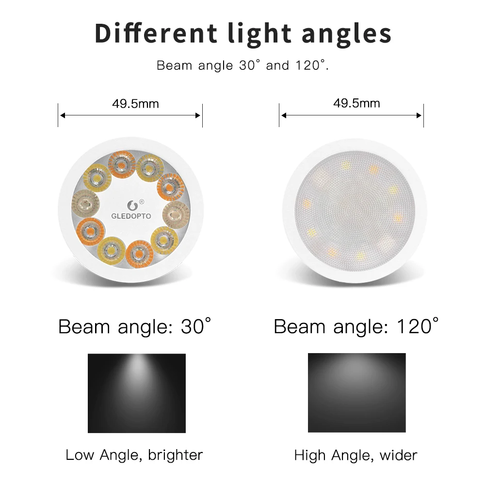 

Free shipping RGBCCT MR16 ZIGBEE ZLL RGB+Dual white color LED spotlight AC100-240V work with Amazon alexa gateways app control