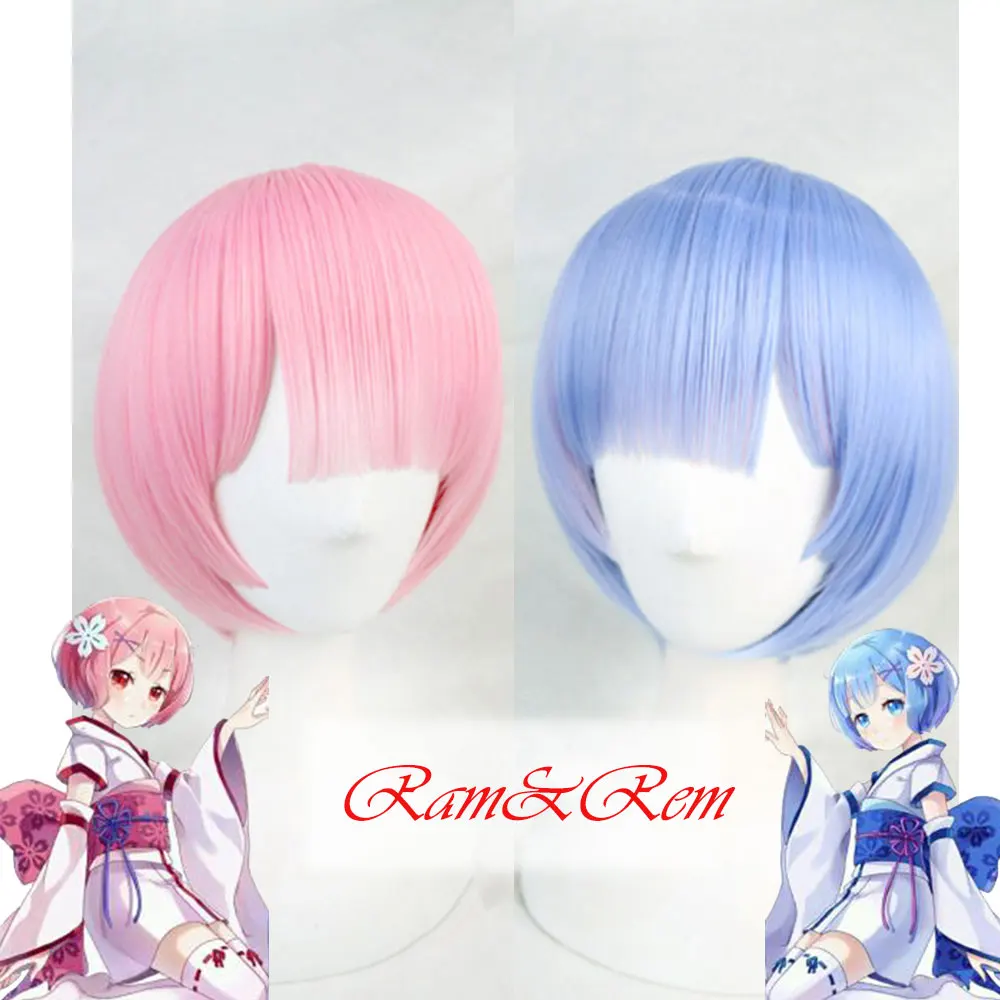 Relife In A Different World From Zero Cosplay Ram/rem Wig For Women