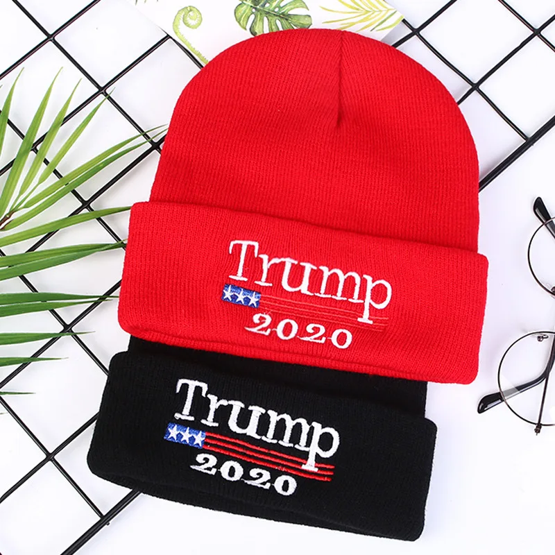 Красные шапки Дональд Трамп зимняя шапка женская и мужская сохраняющая Америку Флаг США Вышивка Хлопок Skullies Повседневная Кепка с надписью