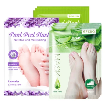 

Putimi 3Pack=6Pcs Foot Peeling Mask Anti Crack Remove Dead Skin Exfoliating Foot Masks for Pedicure Whitening Feet Patches