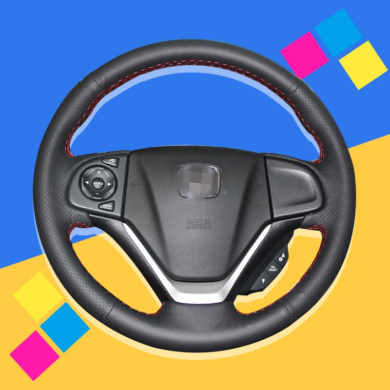 Авто оплетка на руль для Honda CRV 2012- DIY ручные сшитые автомобильные чехлы интерьерные аксессуары автостайлинг