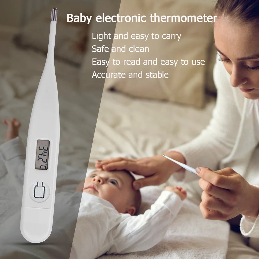 

Digital LCD Display Electronic Thermometer Baby Care Waterproof Thermometer Portable Tool for Infant Adults