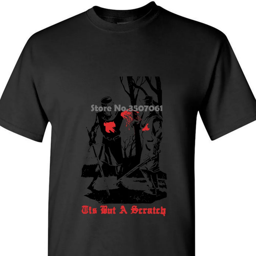 

Men T Shirt 2019 Fashion Tis But A Scratch Tshirt Funny Humor Monty Python Tee And The Holy Grail Movie coat clothes tops