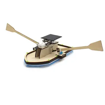 

Kuulee Solar Electric Energy Dual Drive Boat Assembled Model Ship Toy Children DIY Gift