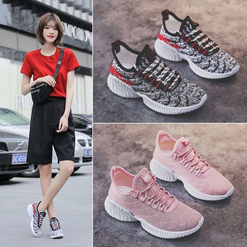 New ladiescasual sports shoes handknit fashion womenshoes summer lightweight straps comfortable wild trend personality increased