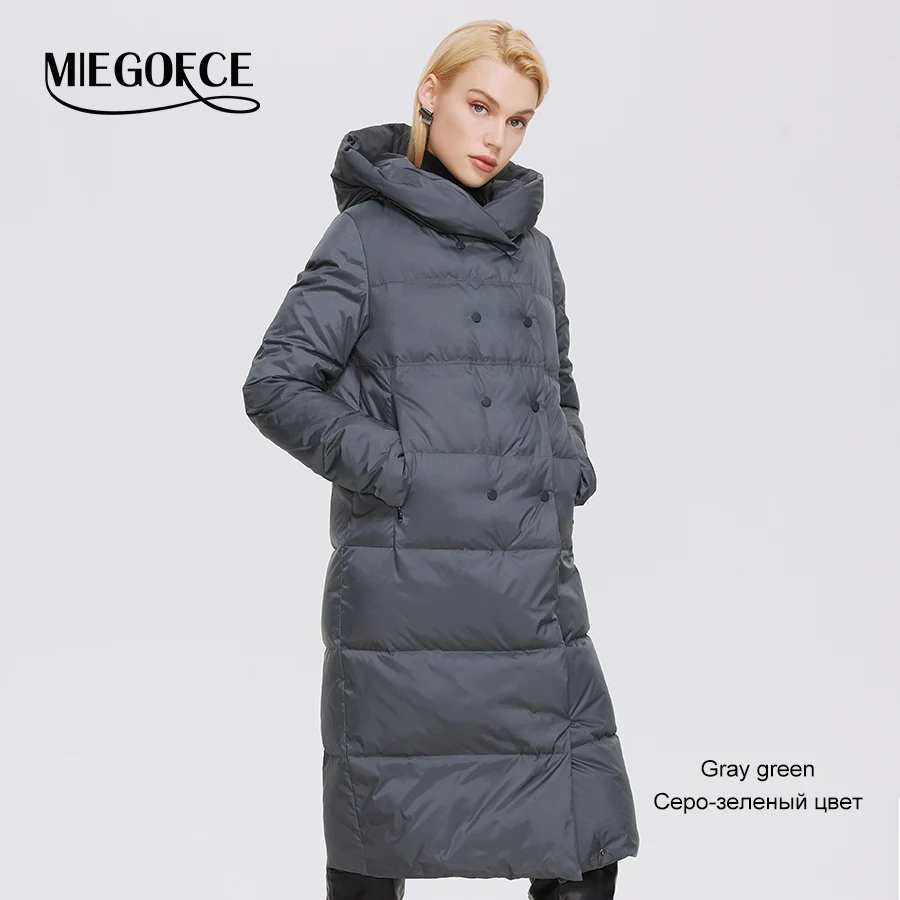 down parka women MIEGOFCE 2021 New Winter Femmer Jacket European Coat Simple Classic Long Thick Parka Women Winter Coat D21872 waterproof puffer coat Coats & Jackets