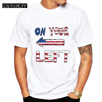 

The Avengers Team Rogers Design Men's Creative T-shirt On Your Left Letter Printed Casual Tops for Male Retro Funny Tee