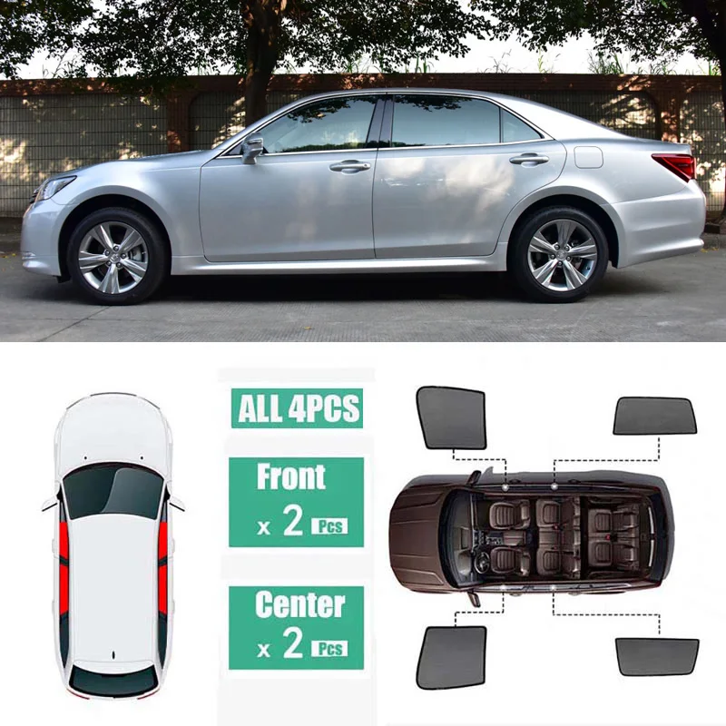

Side Windows Magnetic Sun Shade UV Protection Ray Blocking Mesh Visor Fit For Toyota Crown 2015-2018