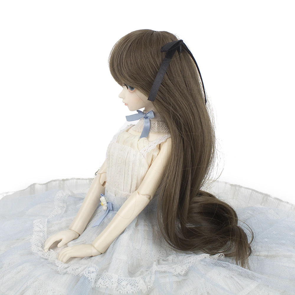 Muziwig BJD SD парик 1/3 1/4 волосы кукла парик Высокое качество волокна DIY парик 2 цвета конский хвост для кукол bjd