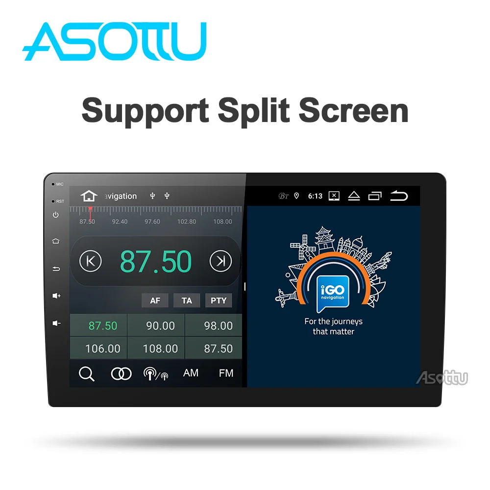 Sale Asottu 10.1 inch  PX30 android 9.0 car dvd gps navigation radio video player universal radio car universal multimedia 1 din 3