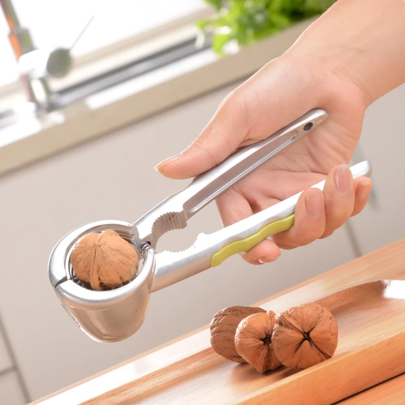 Wonderlife Aluminum Nutcracker with Four Nips Clamps Kitchen Tool Multi-Functional Nut Cracker Sheller Walnut Cracker