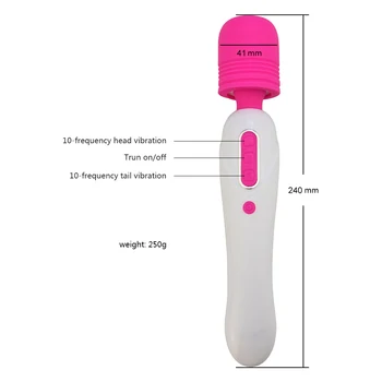 Man nuo USB Rechargeable Powerful Vibrators AV Magic Wand Clitoral Vibrator Sex Toys for Women Adult Sex Product Erotic Massager 6