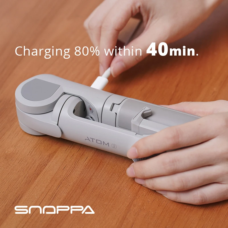 Snoppa-ATOM2 3 축 휴대용 셀카봉 삼각대, 짐벌, 무선 블루투스, 손떨림 방지, 아톰 2, 아이폰, 화웨이용