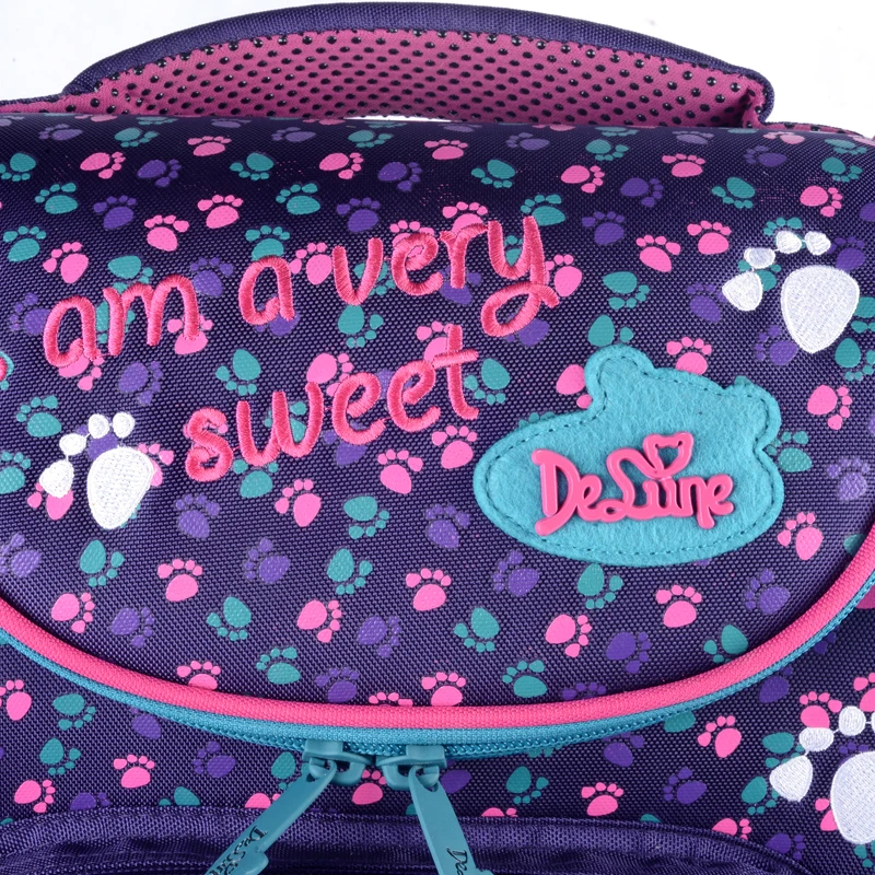 Delune, школьные сумки для девочек и мальчиков, новинка, 3D Цветочный узор, мультяшный рюкзак, Детские ортопедические рюкзаки, Mochila Infantil