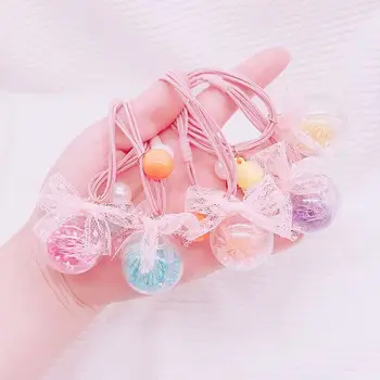 

Fashion Girls Hair Accessories Bubble Balls Sand Gold Drill Rubber Band Elastic Hair Bands Korean Headwear Children's Hair Ring