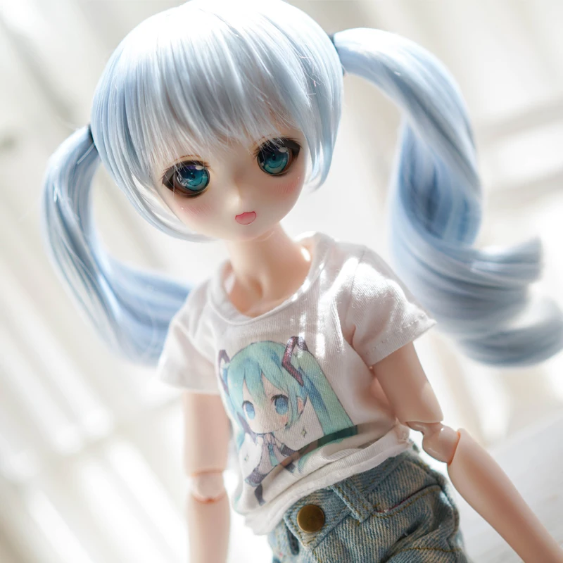BJD кукла парик 1/3 SD/DD/MDD Бесплатная доставка светло голубой 3 точки термостойкий