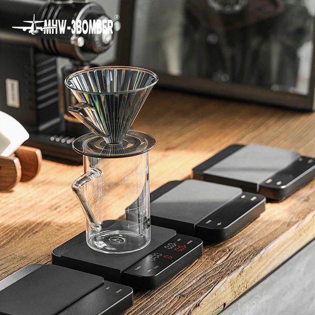 Mhw-3Bomber Black Box Coffee Scale 2Kg Barista Kiegészítők Mérlegelő Szerszámok Konyhai Sütés Eszpresszó Csepp Kávé Készülékek - Image 6