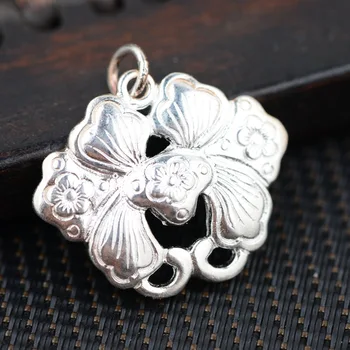 

S990 fine silver pendant The peony do old style necklace Contracted fashion