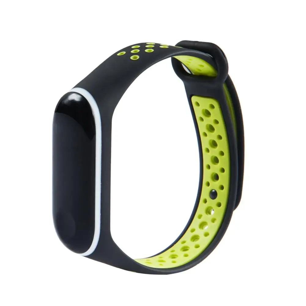 Для mi band 4 спортивный браслет сменный ремешок силиконовый двойной цвет дышащий ремешок для часов для Xiaomi mi band 4 mi band 3
