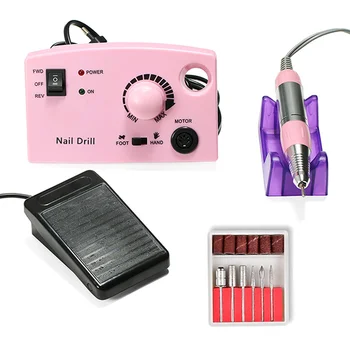

Electric Nail Drill Machine Diamond Nail File Drill Machine Maniure Pedicure Cutter Drill Polish Bits Tools Accessory