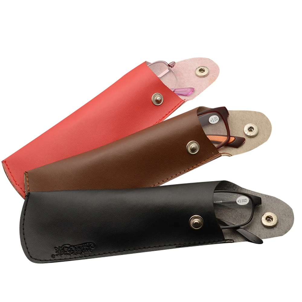 

1PC PU Leather Cover Sunglasses Case For Women Men Glasses Portable Drawstring Soft Glasses Pouch Bag Accessories