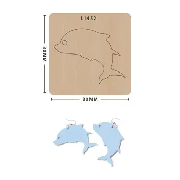 

Dolphin earrings wooden die mould cutting dies for scrapbooking Suitable for common die-cutting machines in the market