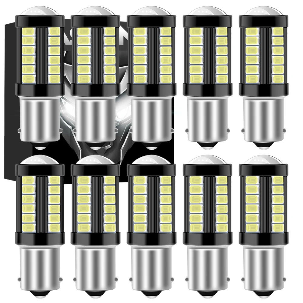 

10pcs Signal Lamp BA15S P21W BAU15S PY21W 3157 P27/7W P27W BAY15D P21/5W 1157 Led T20 7443 7440 W21W Brake Light Reverse Light