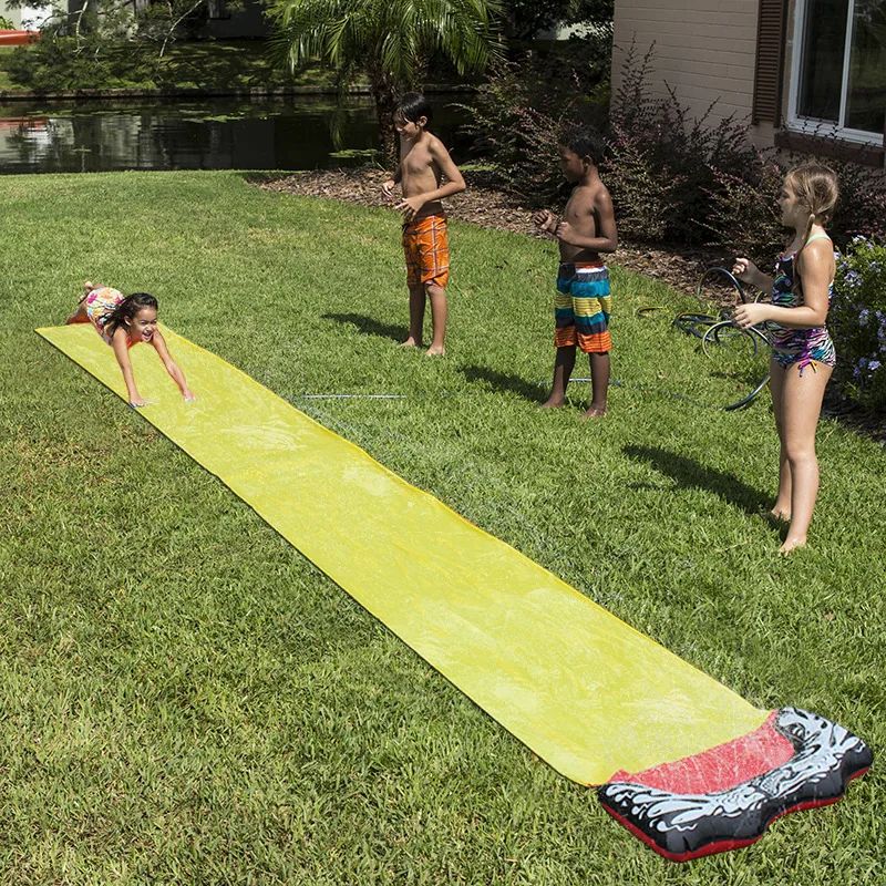 Lawn Water Slides 16ft Silp Slide with Spraying for Kids Boys Girls Children Garden Play Swimming Pool Games Outdoor Party Toys 5