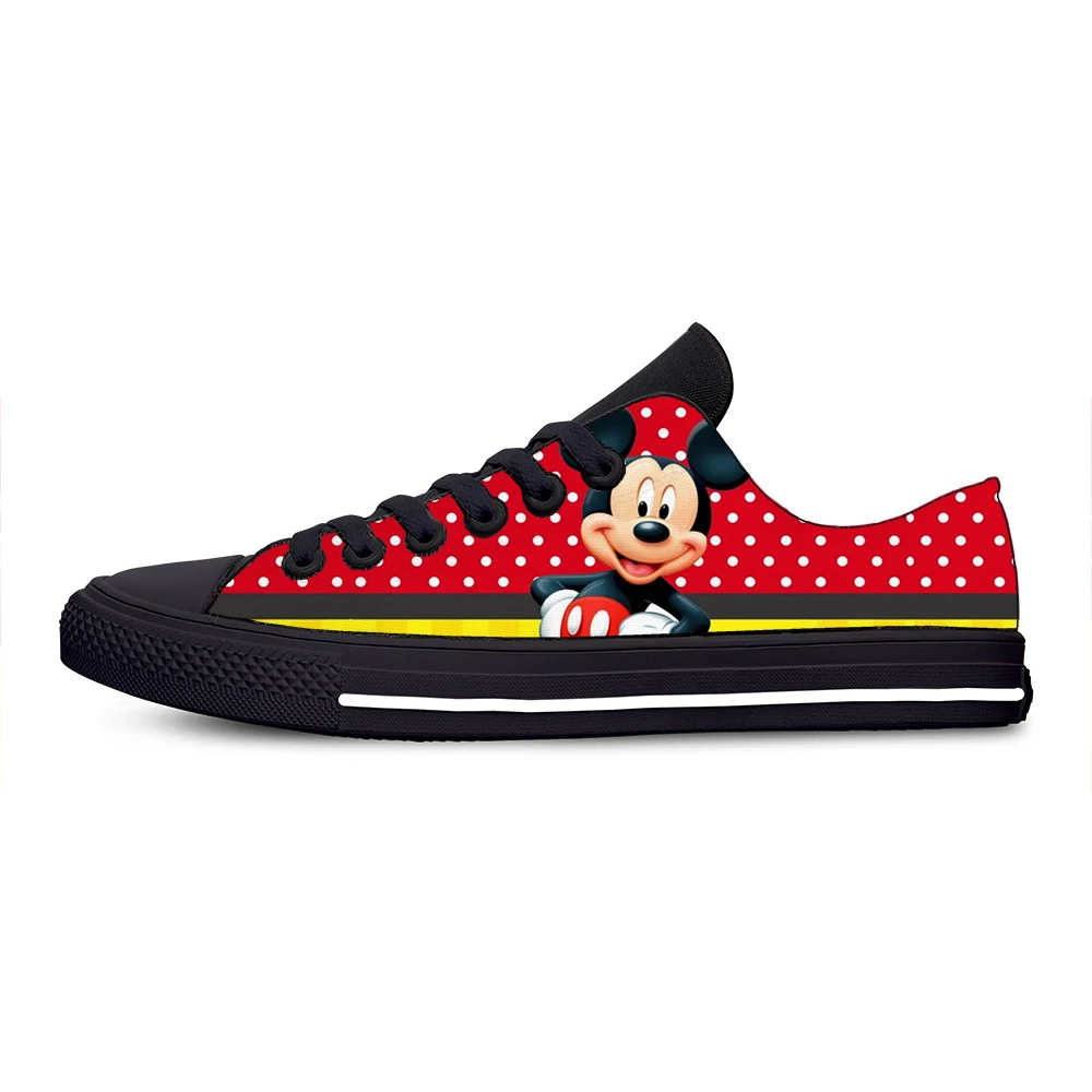 Mickey20 Новинка года; обувь с Микки Маусом; женская дышащая Классическая обувь с низким берцем и принтом; Легкие модные кроссовки; Мужская парусиновая обувь с мышкой - Цвет: Mickey20