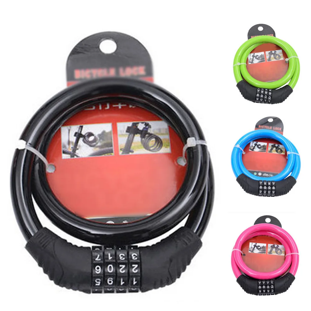 Combination Cable lock Accessories Chain Security Fix Password Mountain Bicycle Car Motorcycles 60cm