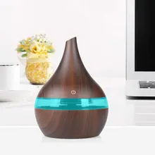 300ml USB elektryczne do aromaterapii dyfuzor powietrza ziarna drewna ultradźwiękowy nawilżacz powietrza maszyna do mgły chłodzącej