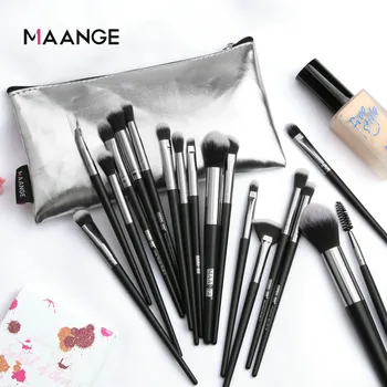 

MAANGE Travelling Makeup Brushes 18PCS Make up Brush Set With Portable Bag Synthetic Hair Foundation Eyebrow Eyeshadow Cosmetic