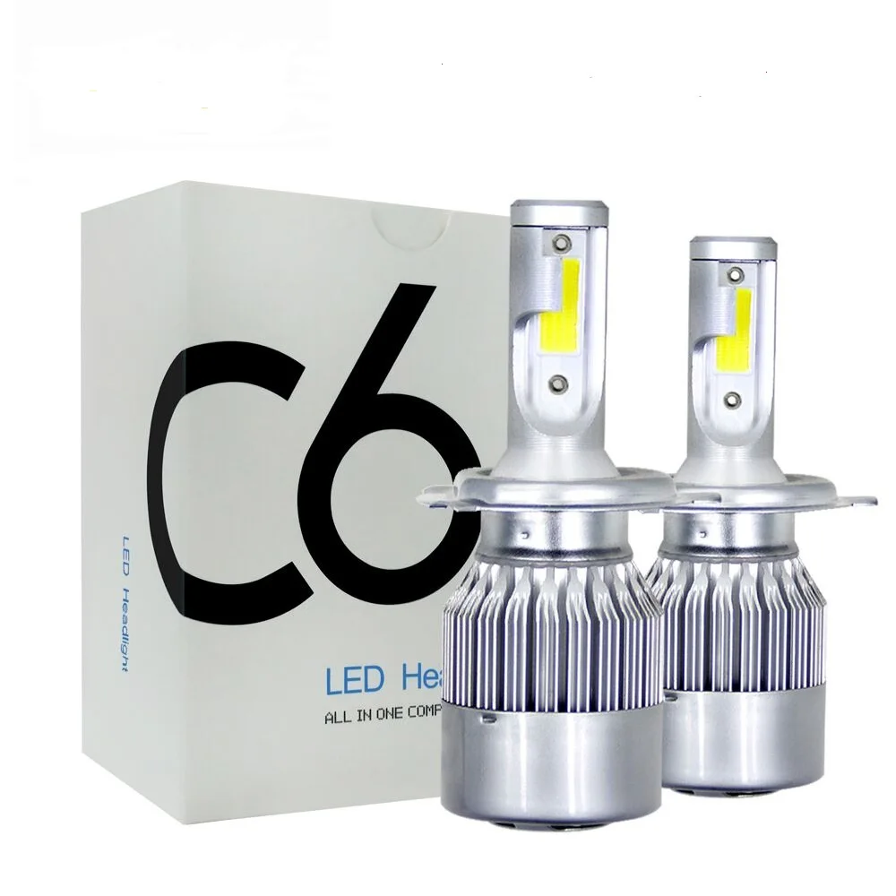 

2x H7 LED H11 H4 Hi/Lo H1 H3 H8 HB1 HB3 HB4 HB5 PSX24W HIR2 H13 H16 H27 Car Headlight Bulbs 4300K COB C6