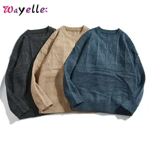 Sweaters Pullover Men 2019 O-Neck Retro Warm Mens Sweaters Loose Solid Winter Distressed Sweater for Men Japanese Casual Sweater Sweaters Pullover Men 2019 O-Neck Retro Warm Mens Sweaters Loose Solid Winter Distressed Sweater for Men Japanese Casual Sweater