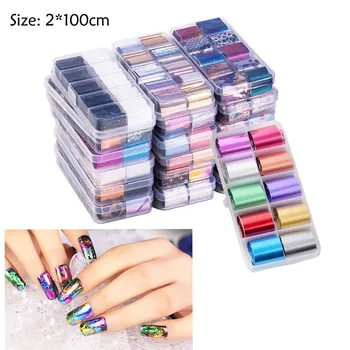 

10 Rolls per Set Nail Tip Foil Decals Wraps Set Nail Art Starry Sky Transfer Decoration Manicure