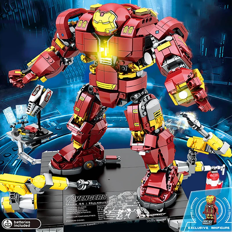

Super Heroes Hulkbuster Ultron Edltion Marvel movie Avenger Hulkbuster Iron Man Building Block Compatible legoingLYs 76105 07101