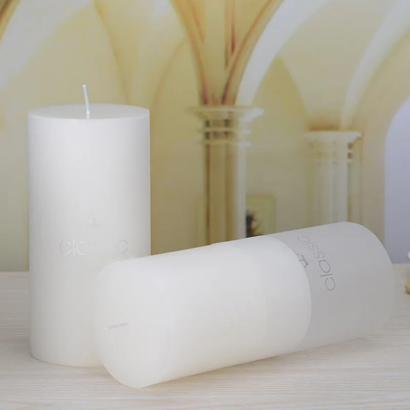 Candela da sposa personalizzata diametro 5cm candele bianche cilindriche  classiche stile europeo piccole candele romantiche cena a lume di candela