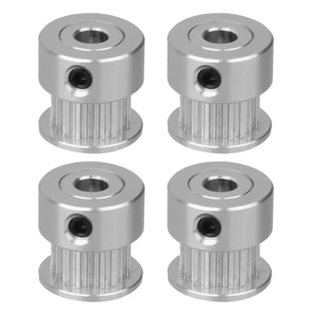 

4Pcs Stainless Steel GT2 Timing Belt Pulley 5mm Bore For 3D Printer 6mm Width Timing Belt
