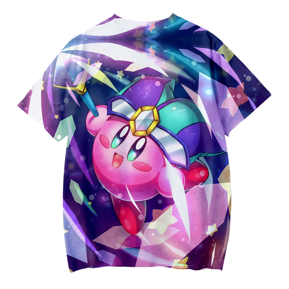 Cool 3D kirby Cute Pink Kawaii T-shirts Women/Men/kids Casual Short Sleeve Round Collar Fashion New Cool Summer Soft New Tee