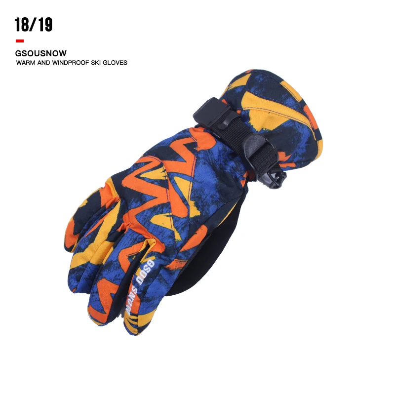 GSOU зимние детские перчатки для сноуборда для мальчиков и девочек Теплые водонепроницаемые ветростойкие лыжные перчатки для сноубординга защита рук