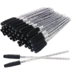 Deluxe Silicone Crystal Mascara Wands - 50 Pack Disposable Eyelash Brushes (AA229-05)