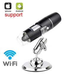 Portable USB Digital Microscope with HD Magnification and 8 LED Lights - 1000X (WIFI mini Bracket)