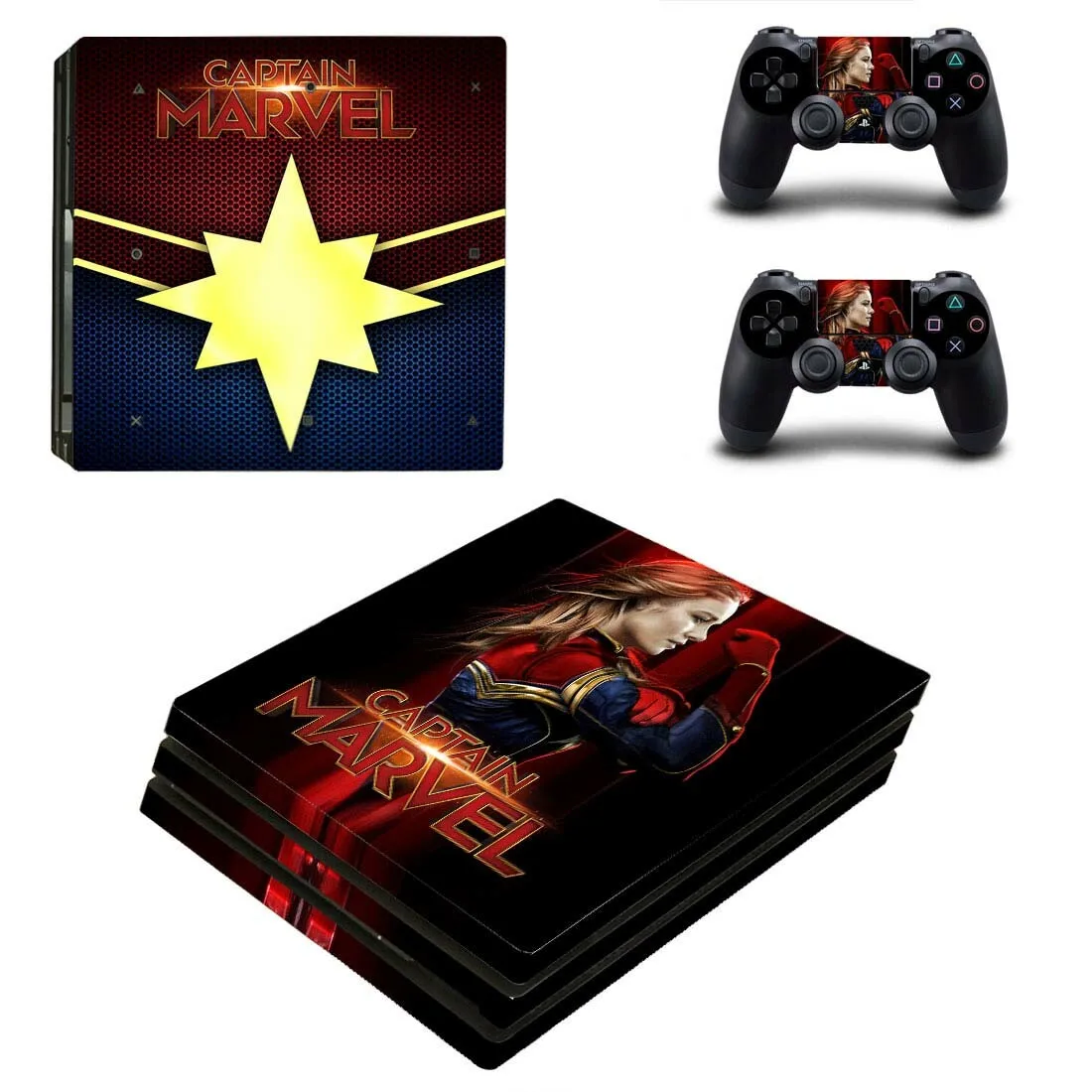 PS4 Pro Марвел Капитан стикер s PS 4 Play станция 4 Pro Кожа Стикеры для playstation 4 Pro консоль и контроллер