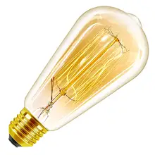

2pcs ST64 40W Edison Light Bulb Lamp Filament Retro Vintage Industrial Incandescent light Free Shipping