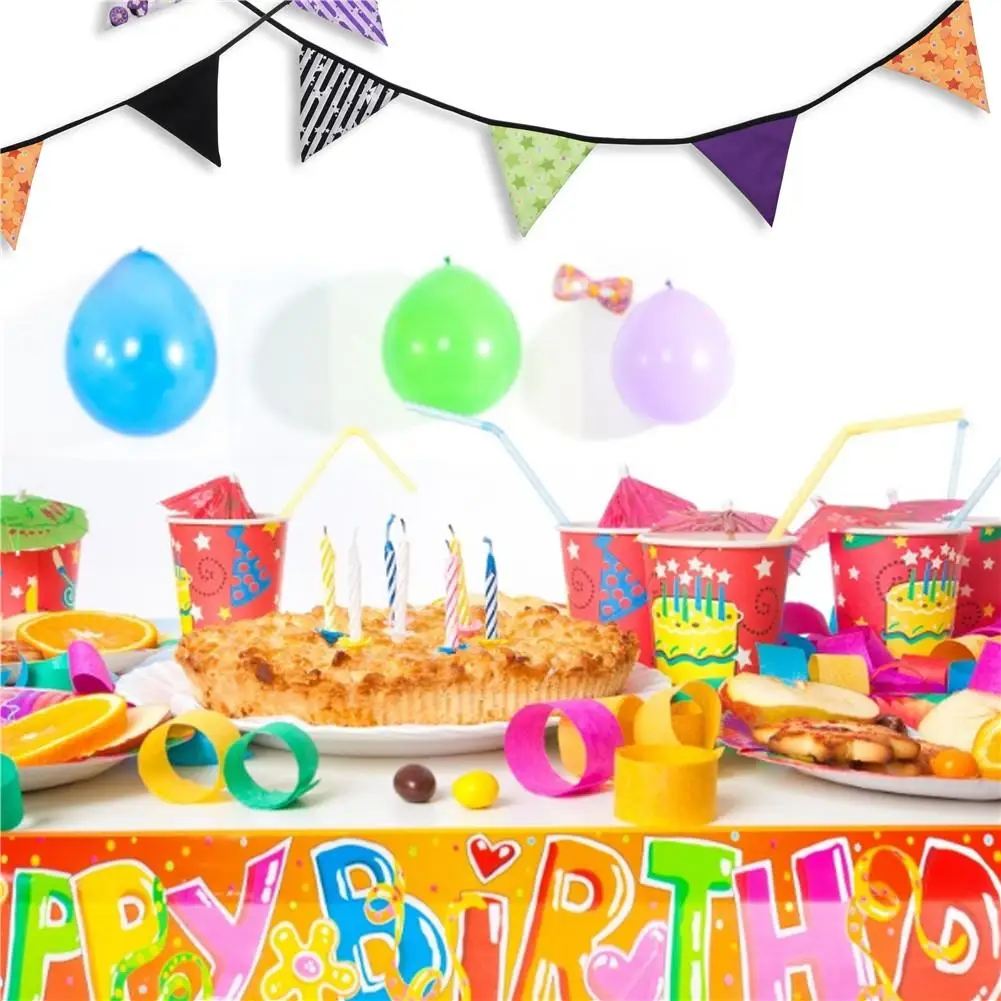 

10M 30-size Cotton Triangle Color Hanging Flag Children Room Tent Birthday Party Studio Layout Home Pennant