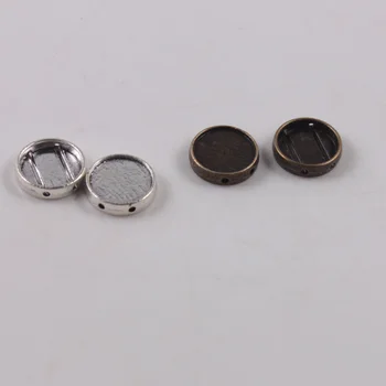 

1000pcs Round cabochon 10mm Base Jewelry Fingding 8*1mm Holse Size Bezel Trays Round Glass cabochon setting camo DIY Bracelet