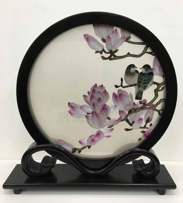 Китайский Шелковый узор ручной вышивки подарочные изделия для домашнего декора