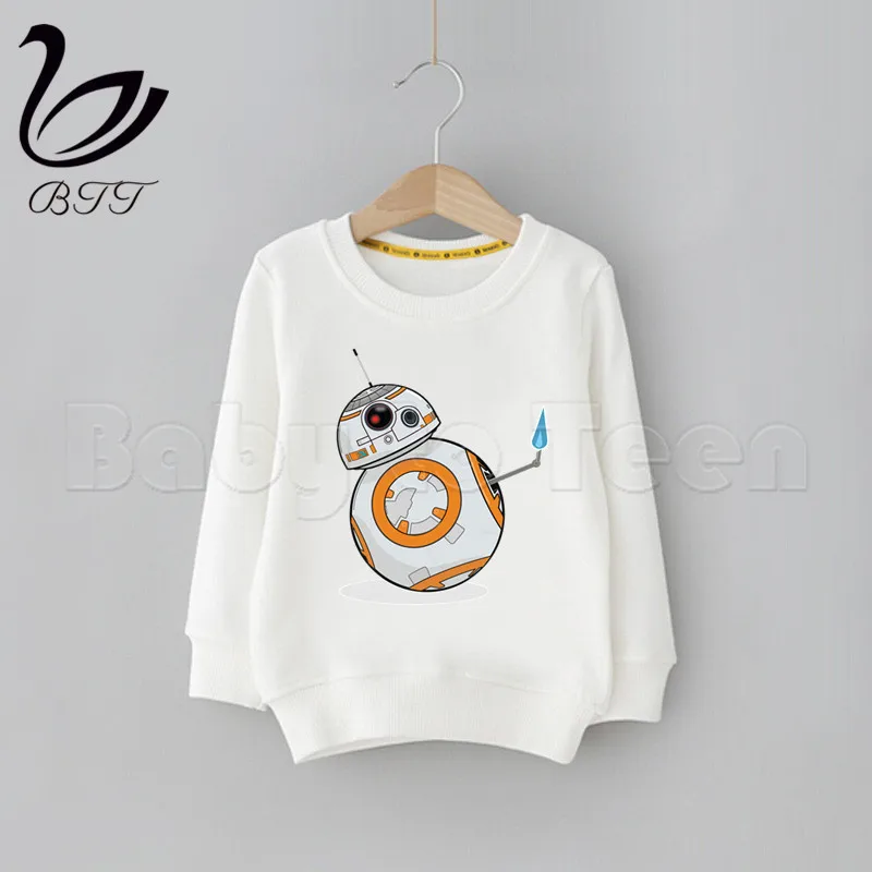 Bb8/Детская толстовка с капюшоном и милым принтом «Звездные войны»; детская одежда; детская толстовка с капюшоном с героями мультфильмов