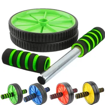 

Abdominal Wheel Double Wheel Double Wheel Silent Abdominal Exerciser For Arm Waist Leg Exercise Gym Fitness Equipment